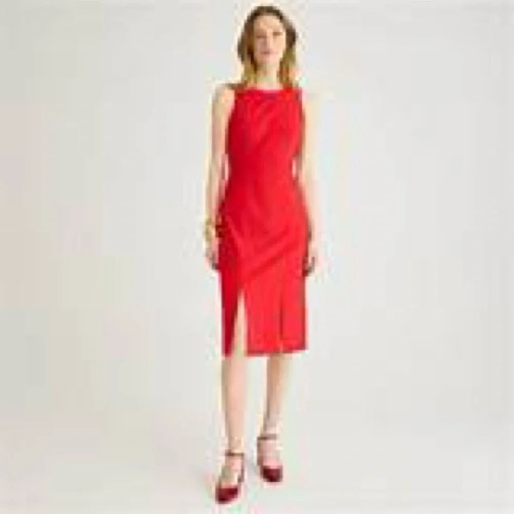 J.Crew Side-slit shift dress in Italian stretch wool BY789
